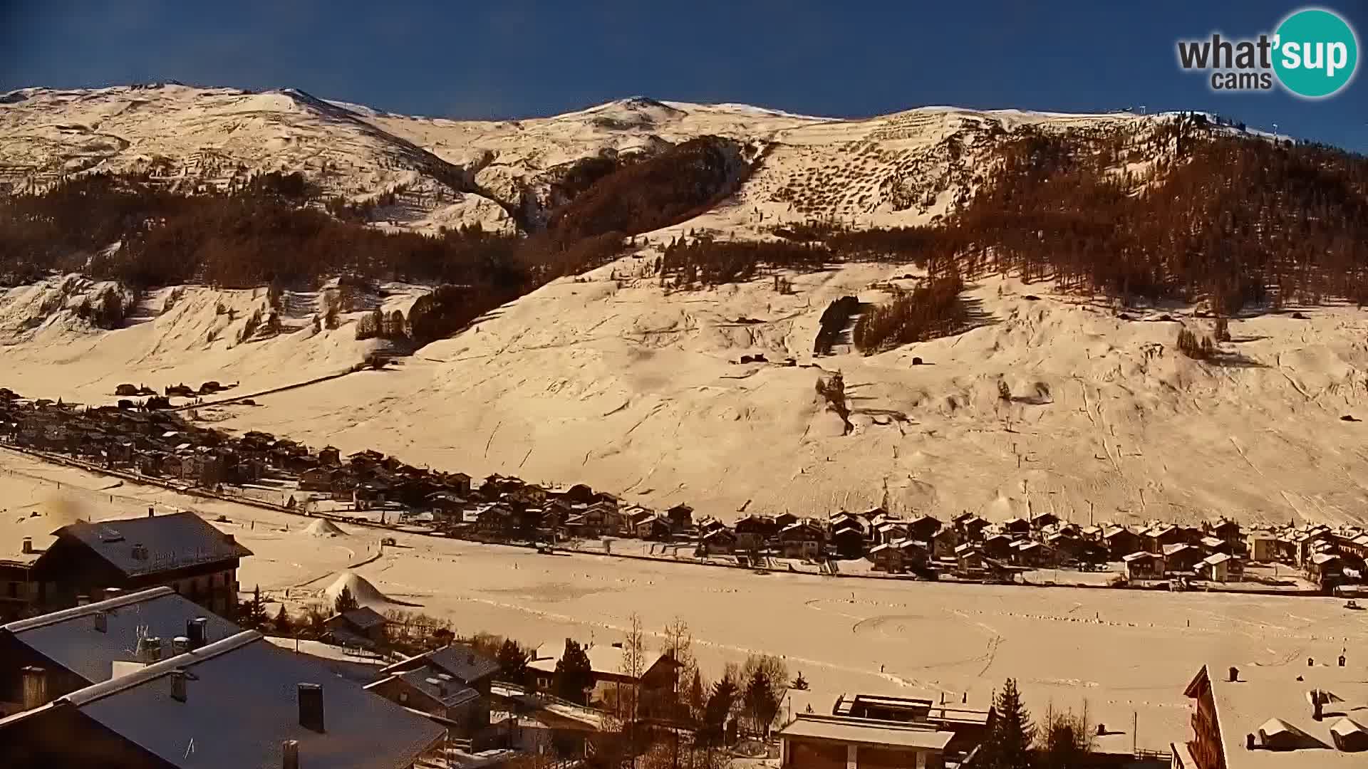 Increíble webcam de Livigno, vista panorámica desde el hotel Teola