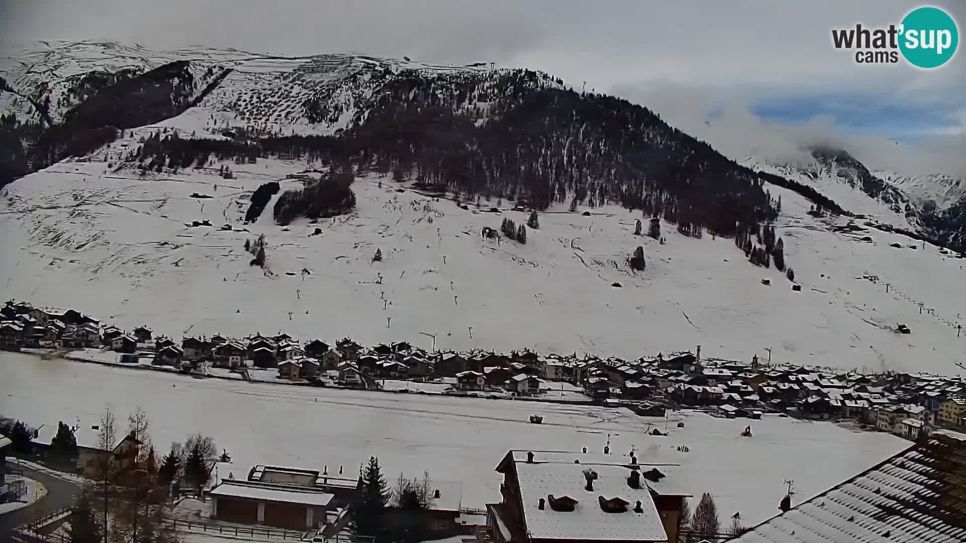 Increíble webcam de Livigno, vista panorámica desde el hotel Teola