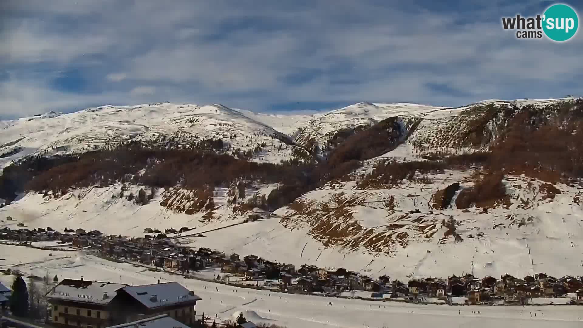 Increíble webcam de Livigno, vista panorámica desde el hotel Teola