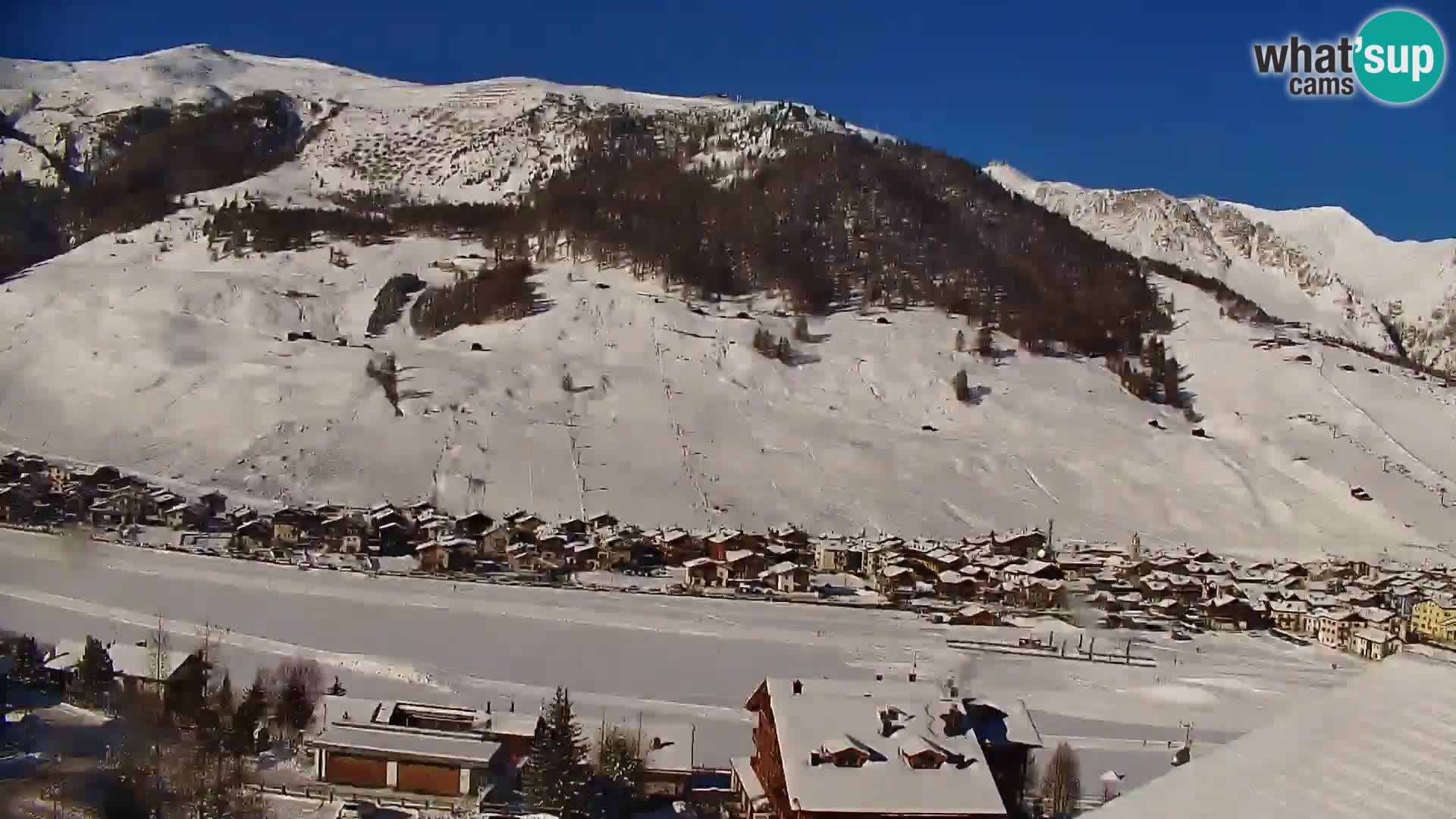 Superbe web camera Livigno, vue panoramique depuis l’hôtel Teola