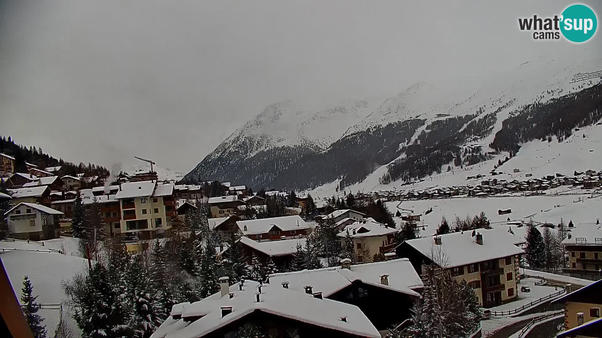 Superbe web camera Livigno, vue panoramique depuis l’hôtel Teola