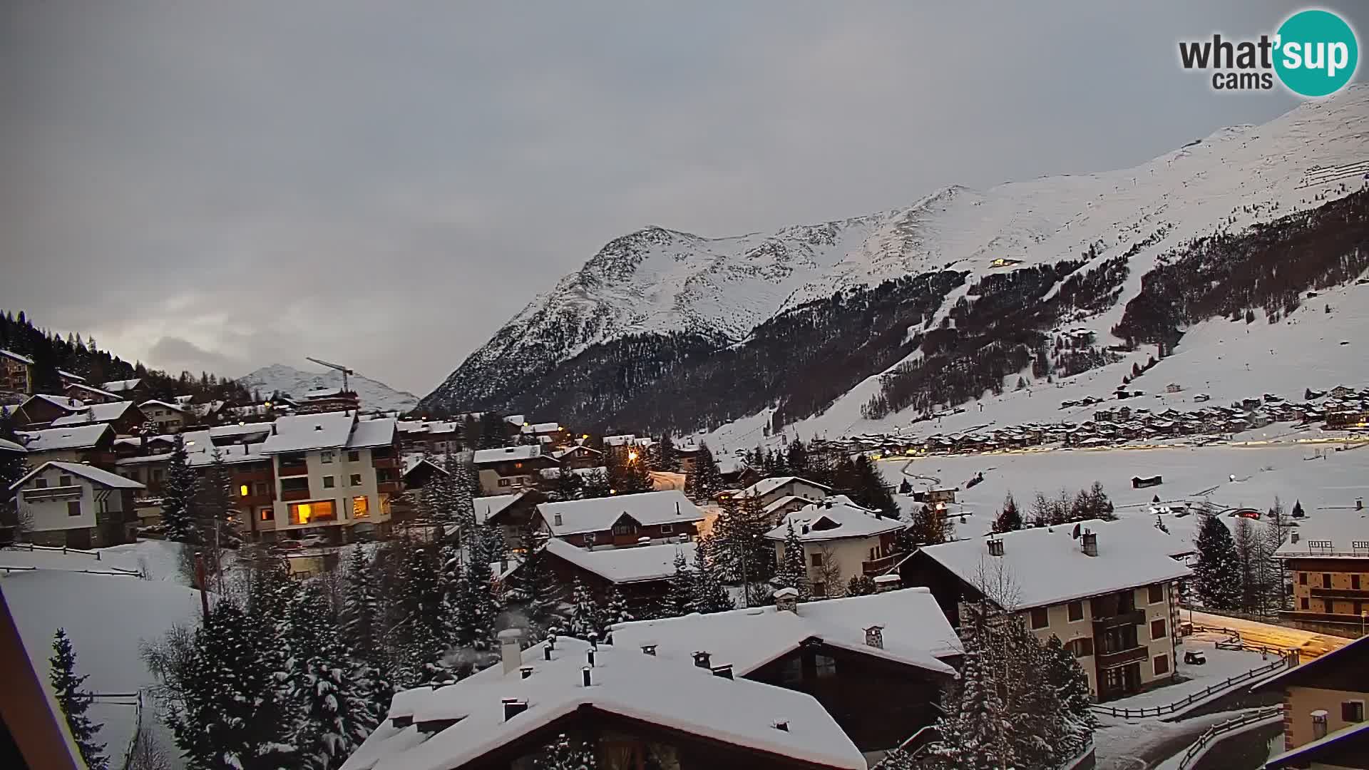 Superbe web camera Livigno, vue panoramique depuis l’hôtel Teola