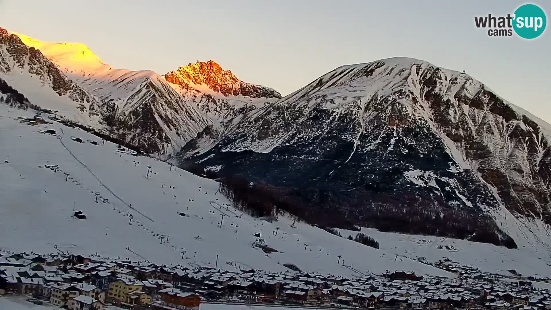 Superbe web camera Livigno, vue panoramique depuis l’hôtel Teola