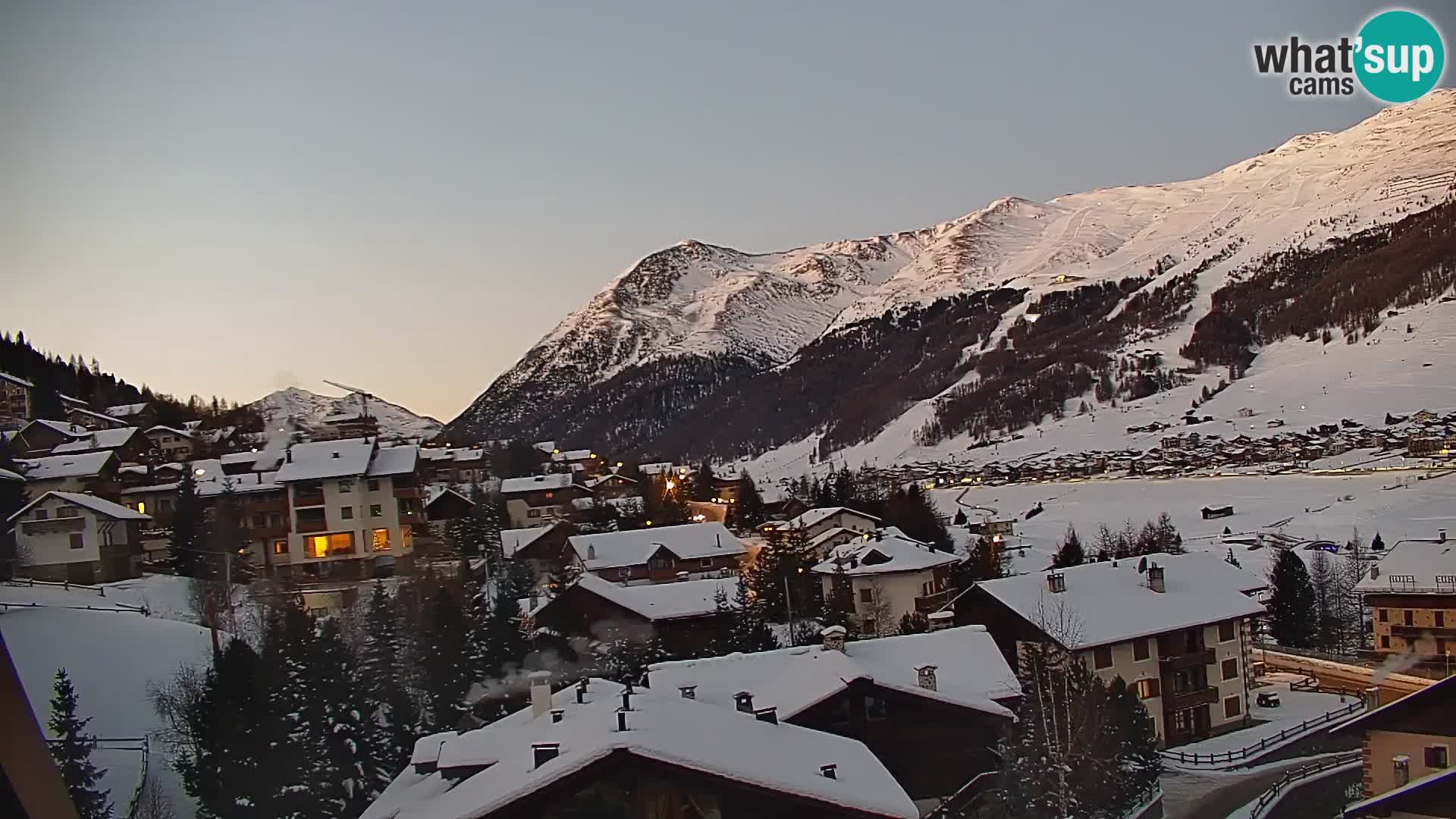 Superbe web camera Livigno, vue panoramique depuis l’hôtel Teola