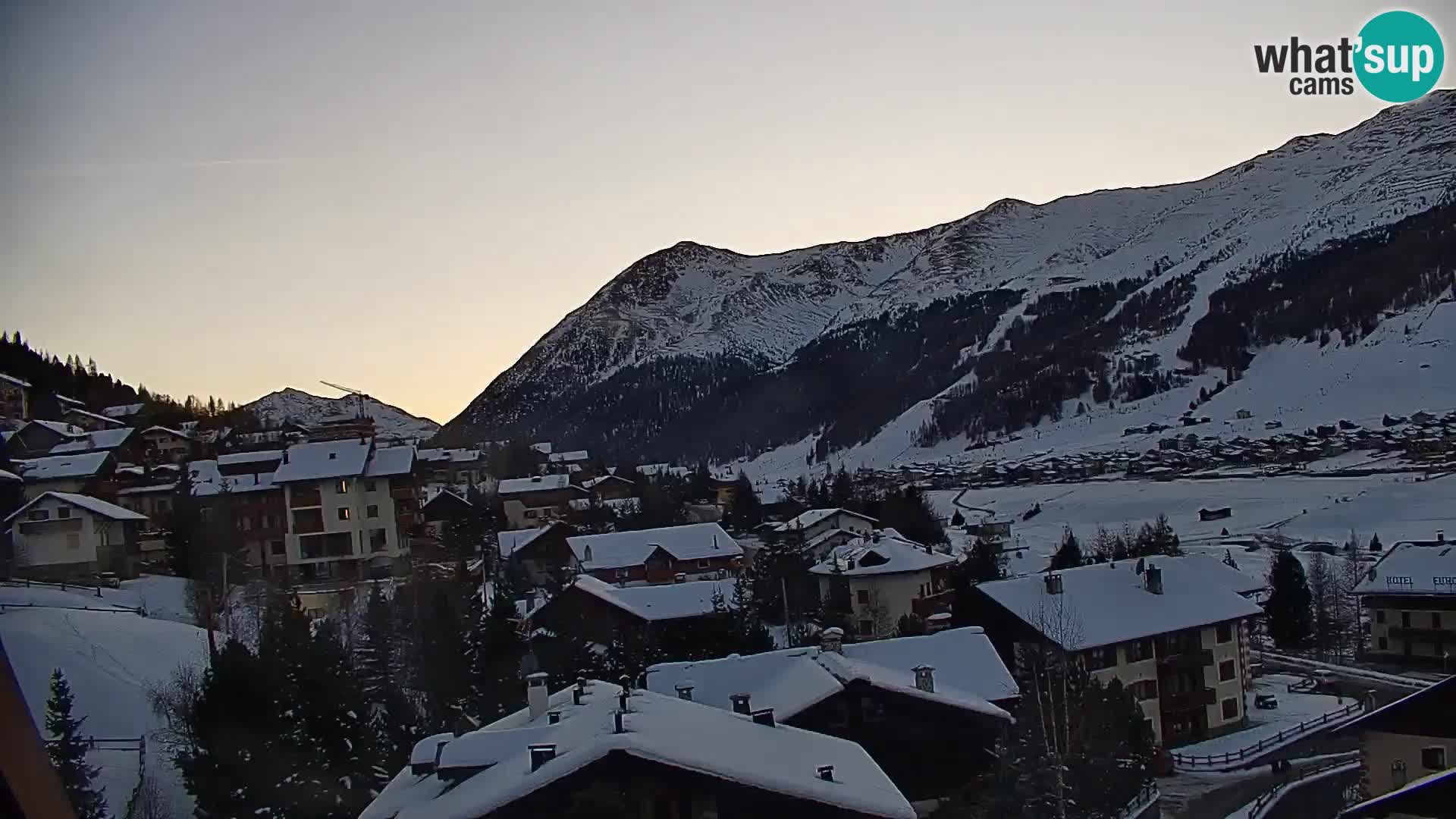 Superbe web camera Livigno, vue panoramique depuis l’hôtel Teola