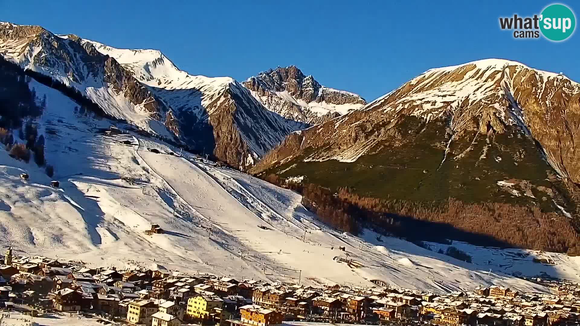 Increíble webcam de Livigno, vista panorámica desde el hotel Teola