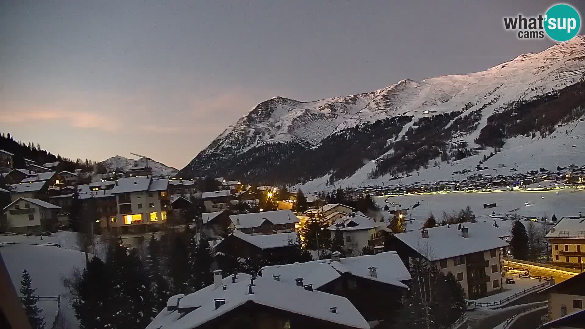 Superbe web camera Livigno, vue panoramique depuis l’hôtel Teola