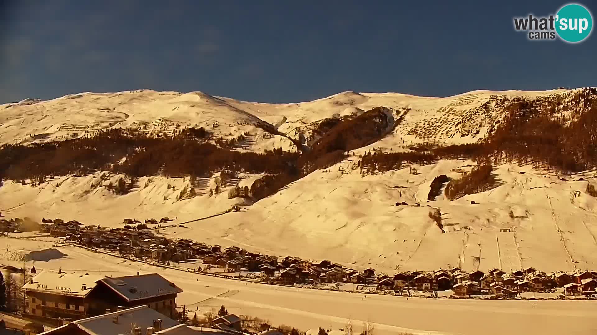 Increíble webcam de Livigno, vista panorámica desde el hotel Teola