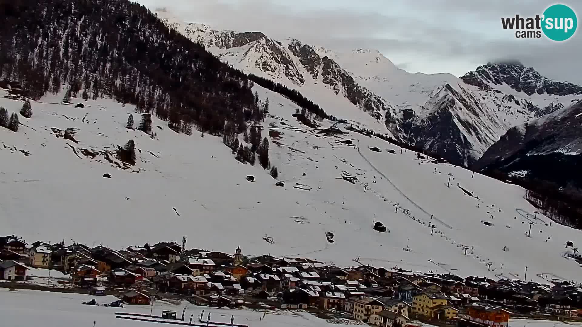 Increíble webcam de Livigno, vista panorámica desde el hotel Teola