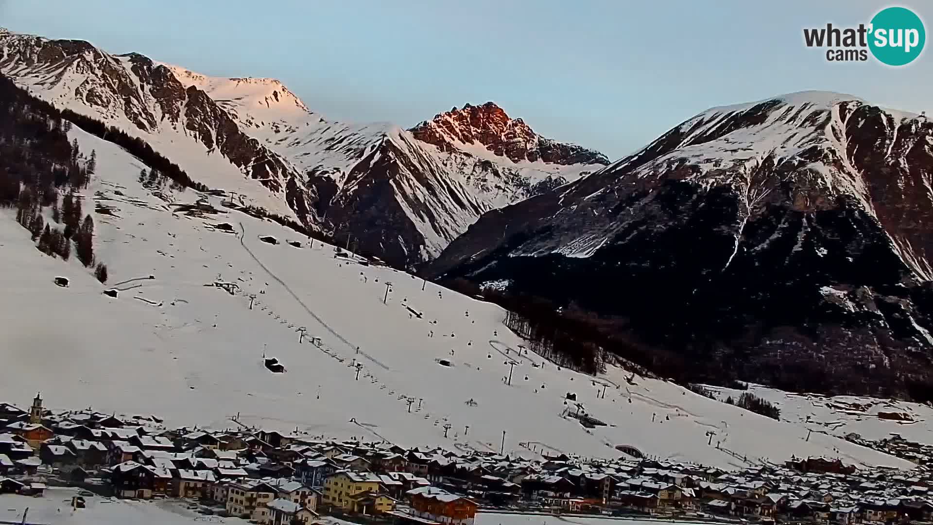 Increíble webcam de Livigno, vista panorámica desde el hotel Teola