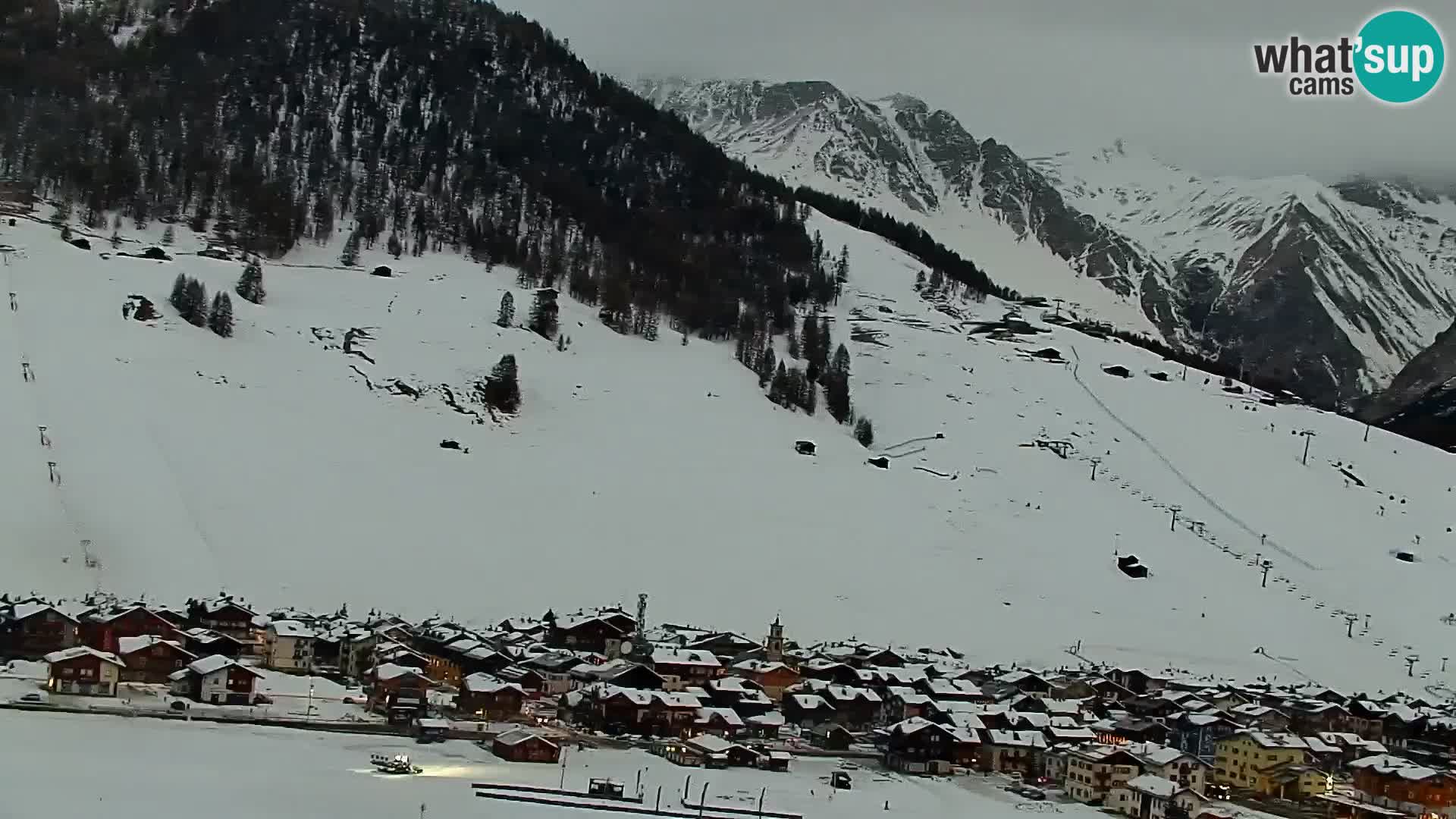 Superbe web camera Livigno, vue panoramique depuis l’hôtel Teola