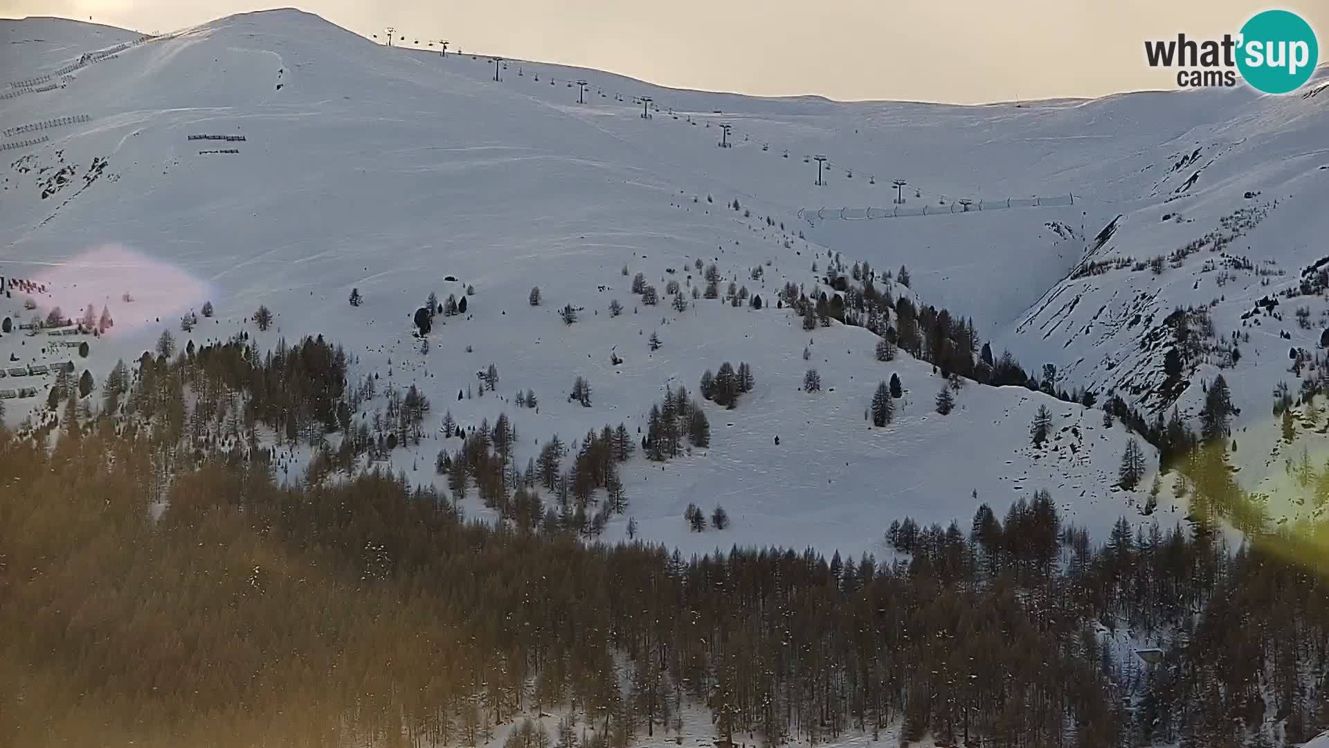 Superbe web camera Livigno, vue panoramique depuis l’hôtel Teola