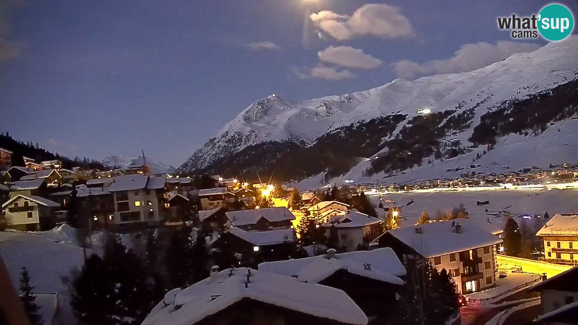 Superbe web camera Livigno, vue panoramique depuis l’hôtel Teola