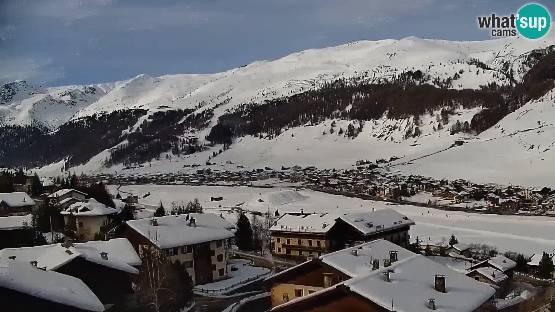 Increíble webcam de Livigno, vista panorámica desde el hotel Teola