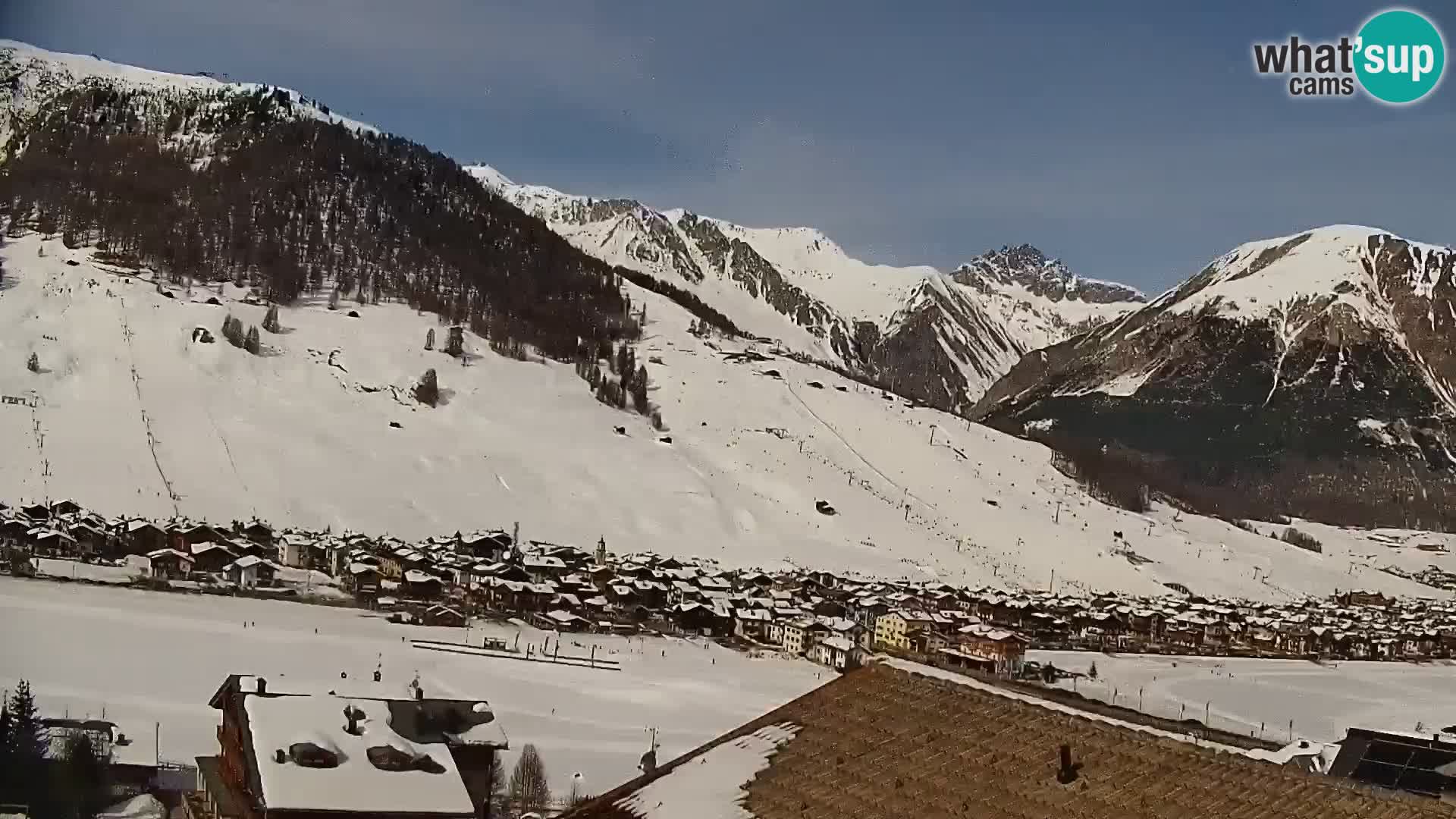 Superbe web camera Livigno, vue panoramique depuis l’hôtel Teola