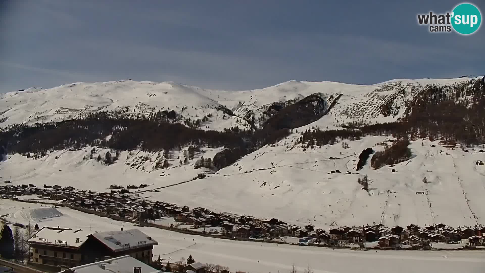 Superbe web camera Livigno, vue panoramique depuis l’hôtel Teola