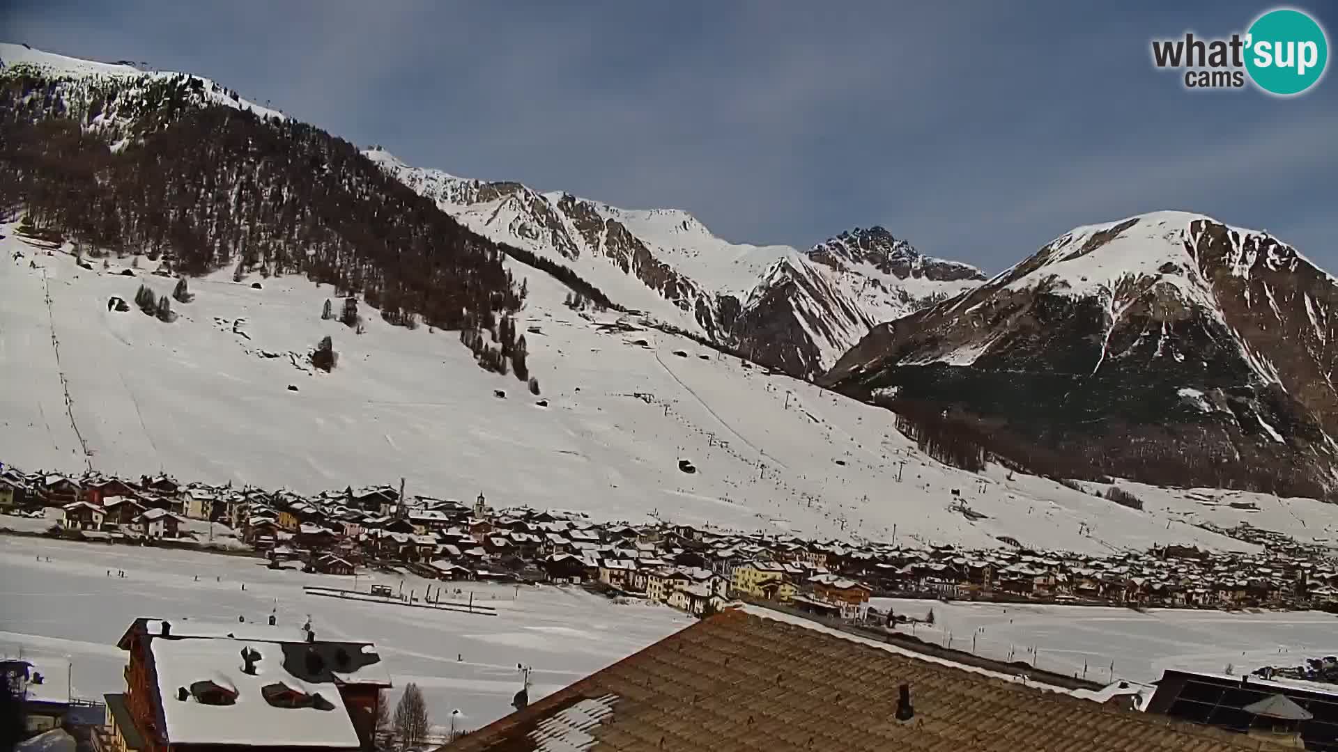 Superbe web camera Livigno, vue panoramique depuis l’hôtel Teola