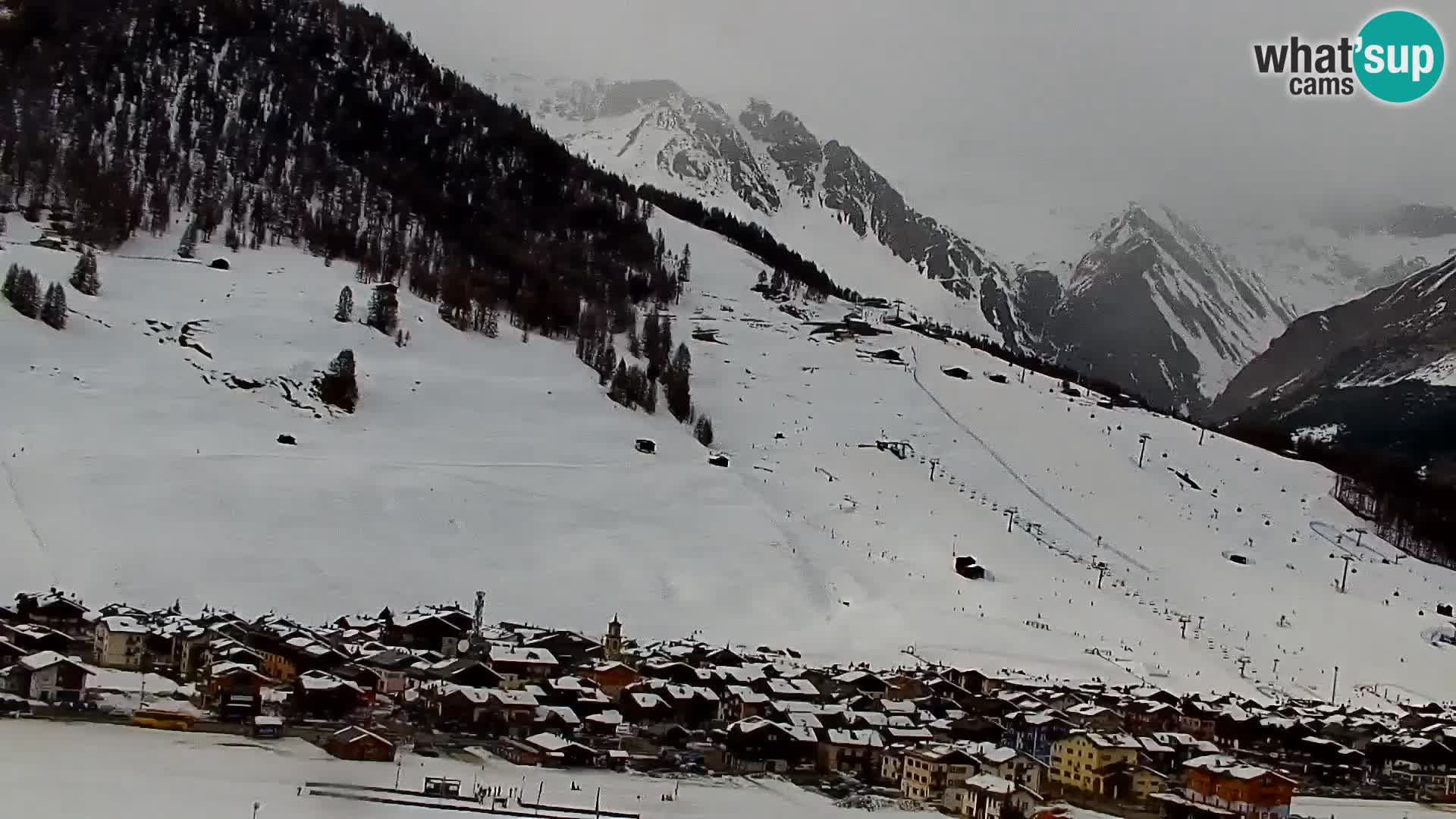 Increíble webcam de Livigno, vista panorámica desde el hotel Teola