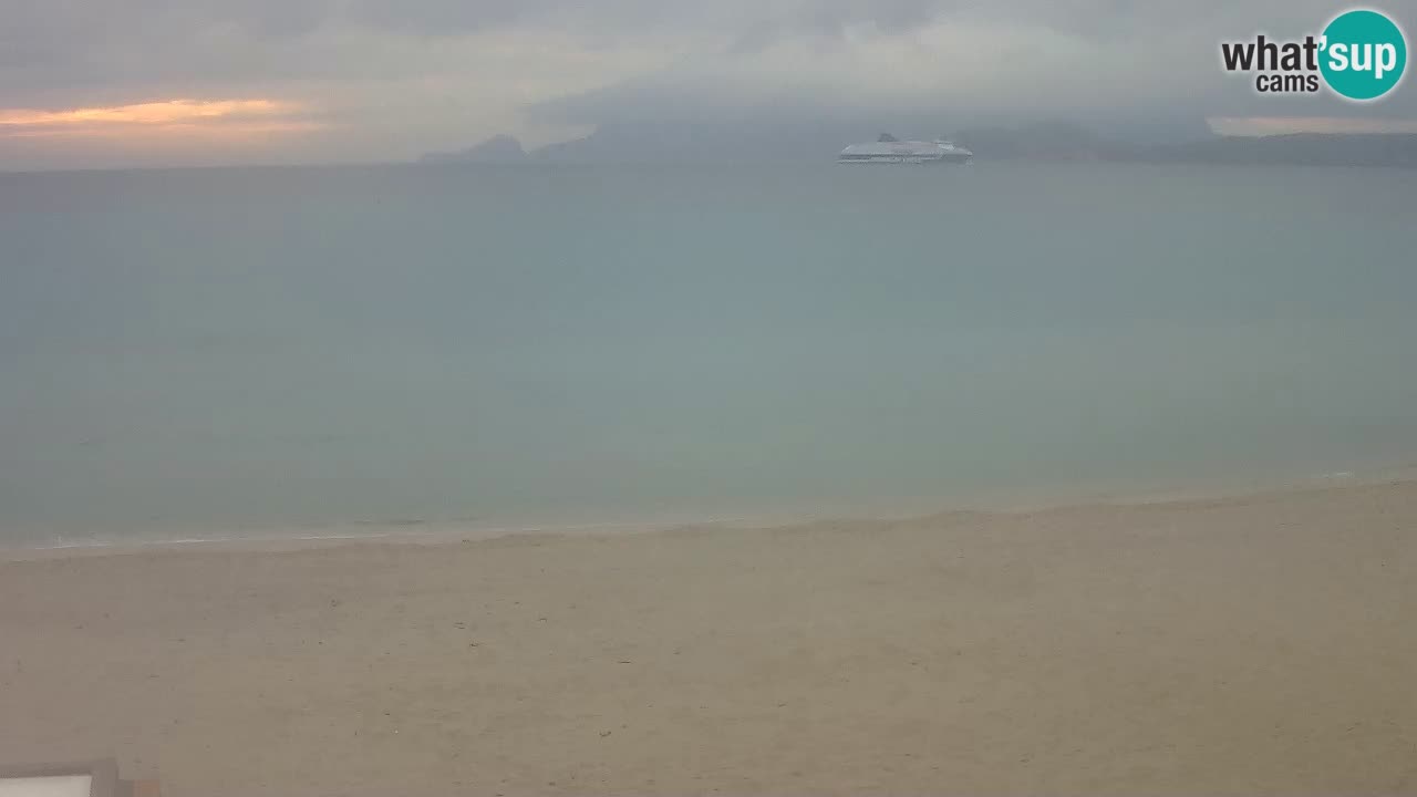 La plage de Pittulongu en direct webcam Olbia – Sardaigne – Italie