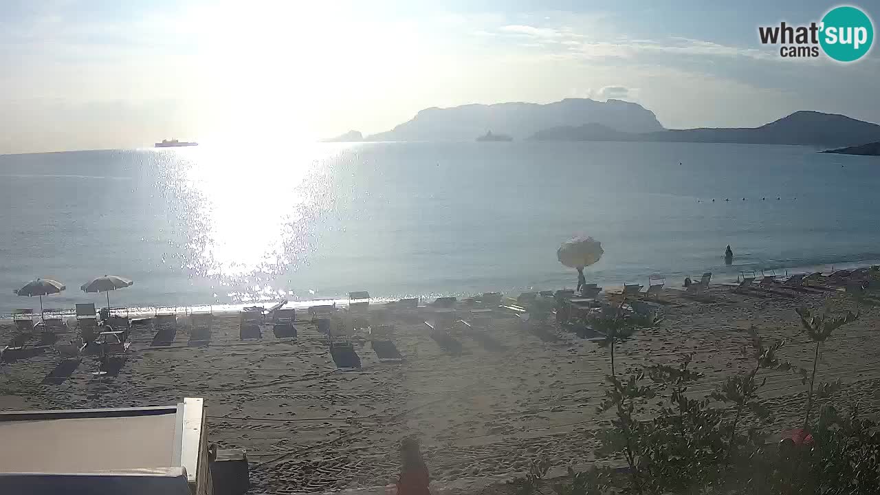 La webcam spiaggia Pittulongu vicino Olbia – Sardegna