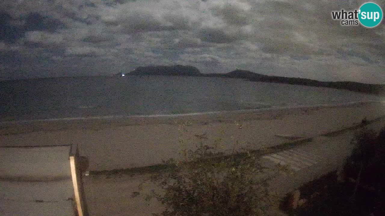 La webcam spiaggia Pittulongu vicino Olbia – Sardegna