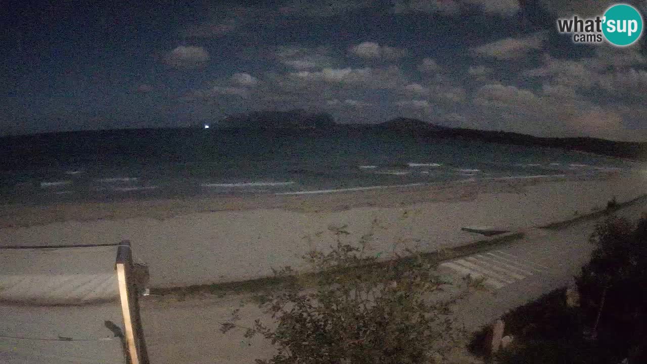 La webcam spiaggia Pittulongu vicino Olbia – Sardegna