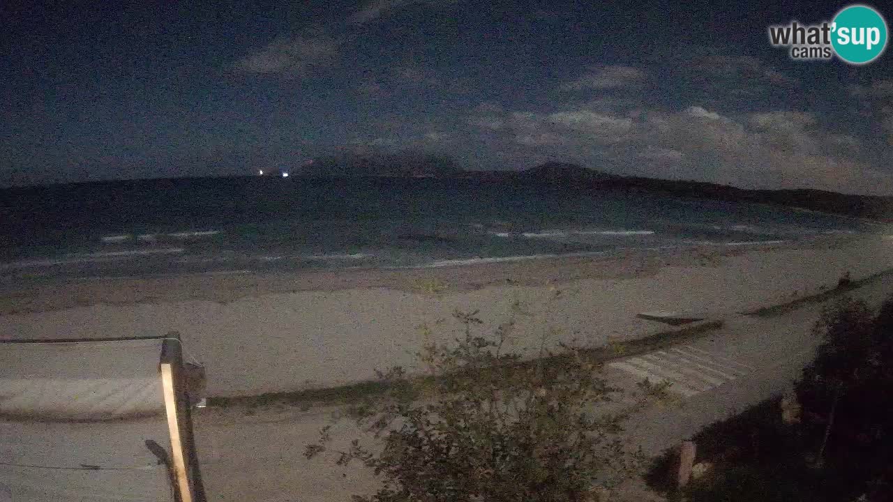 La webcam spiaggia Pittulongu vicino Olbia – Sardegna