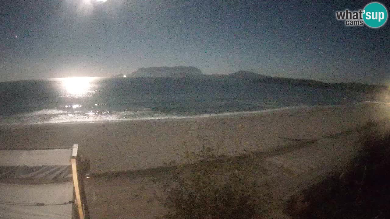 La webcam spiaggia Pittulongu vicino Olbia – Sardegna