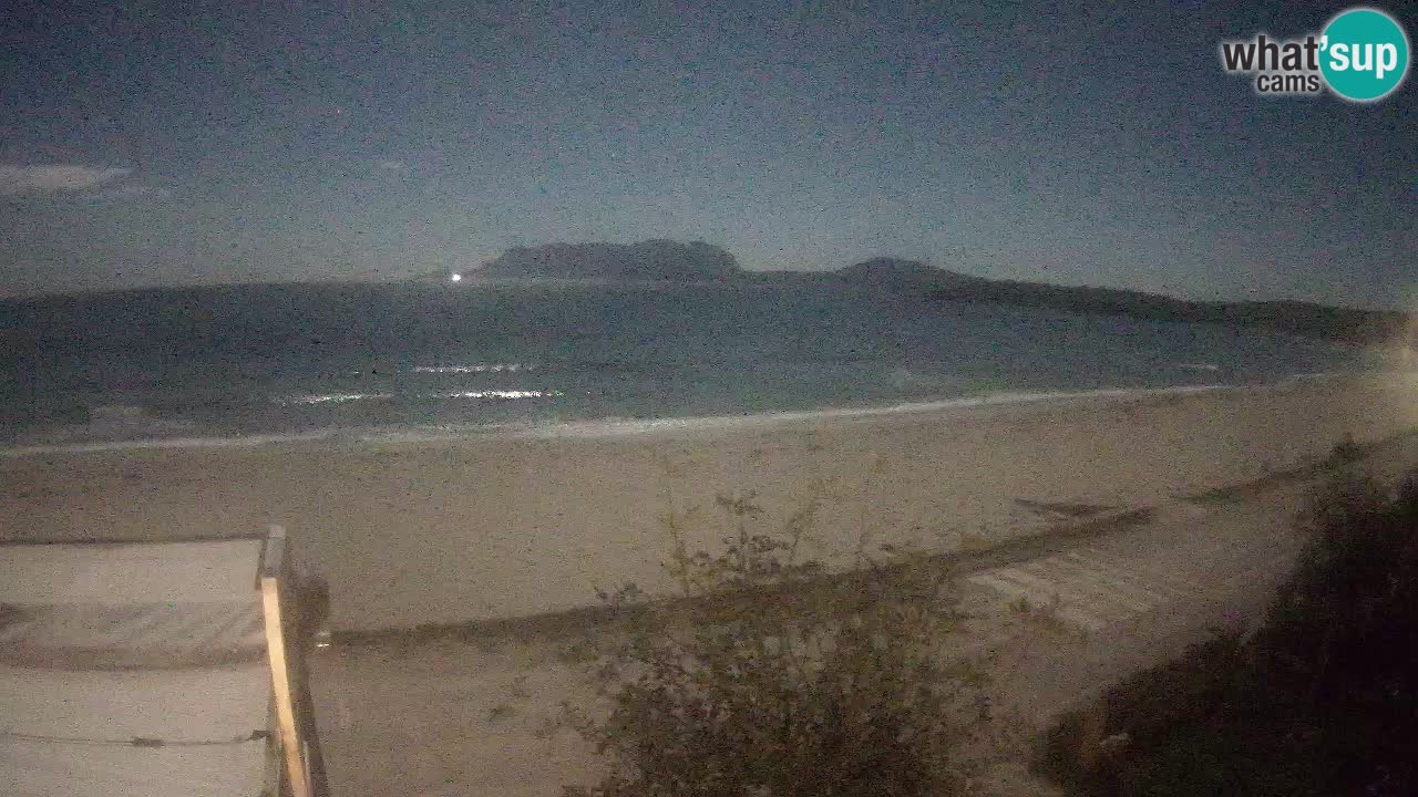 La webcam spiaggia Pittulongu vicino Olbia – Sardegna