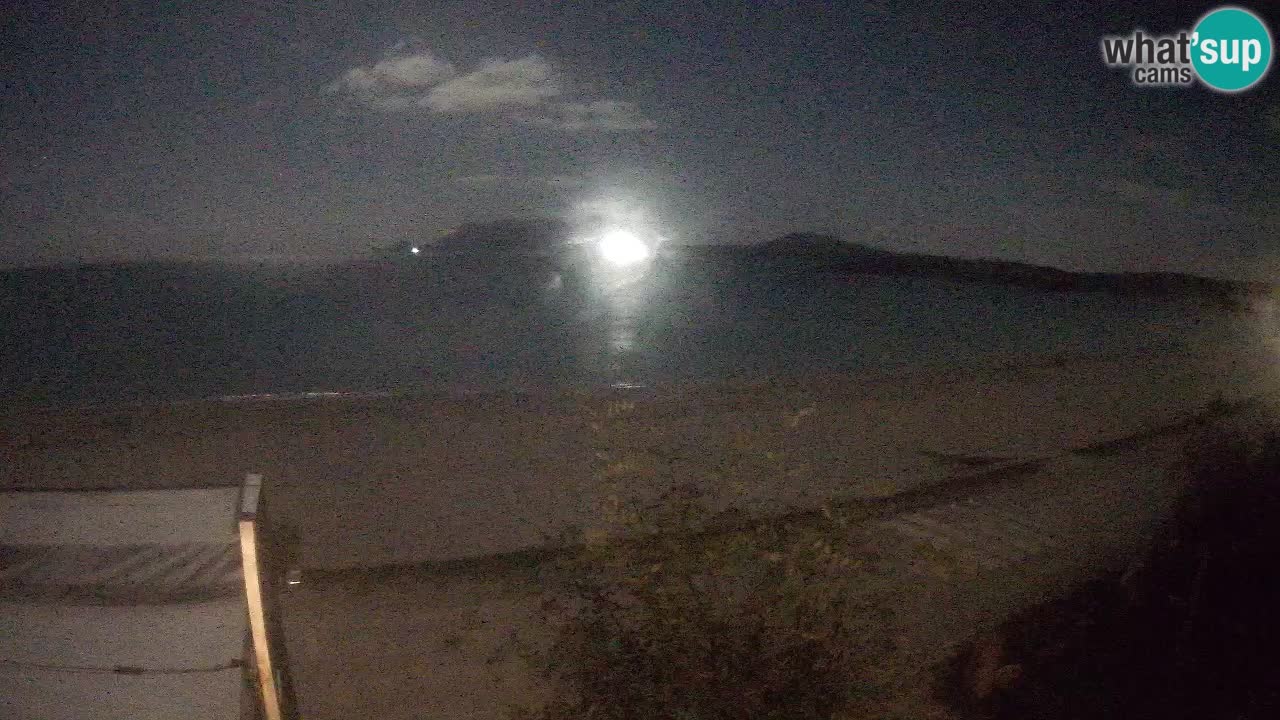 La webcam spiaggia Pittulongu vicino Olbia – Sardegna