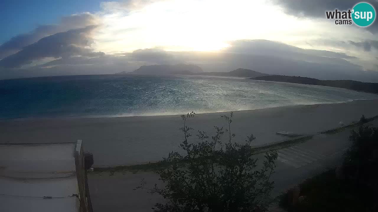 La webcam spiaggia Pittulongu vicino Olbia – Sardegna