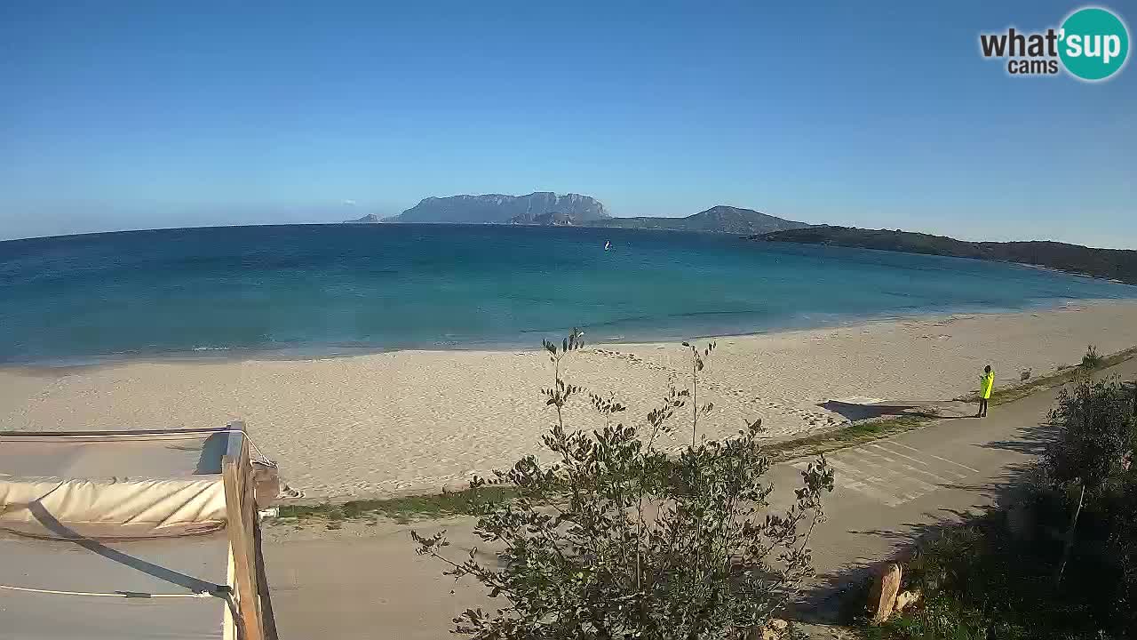 La webcam spiaggia Pittulongu vicino Olbia – Sardegna