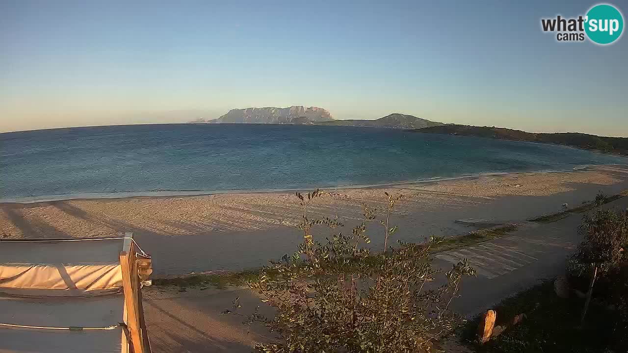 La webcam spiaggia Pittulongu vicino Olbia – Sardegna