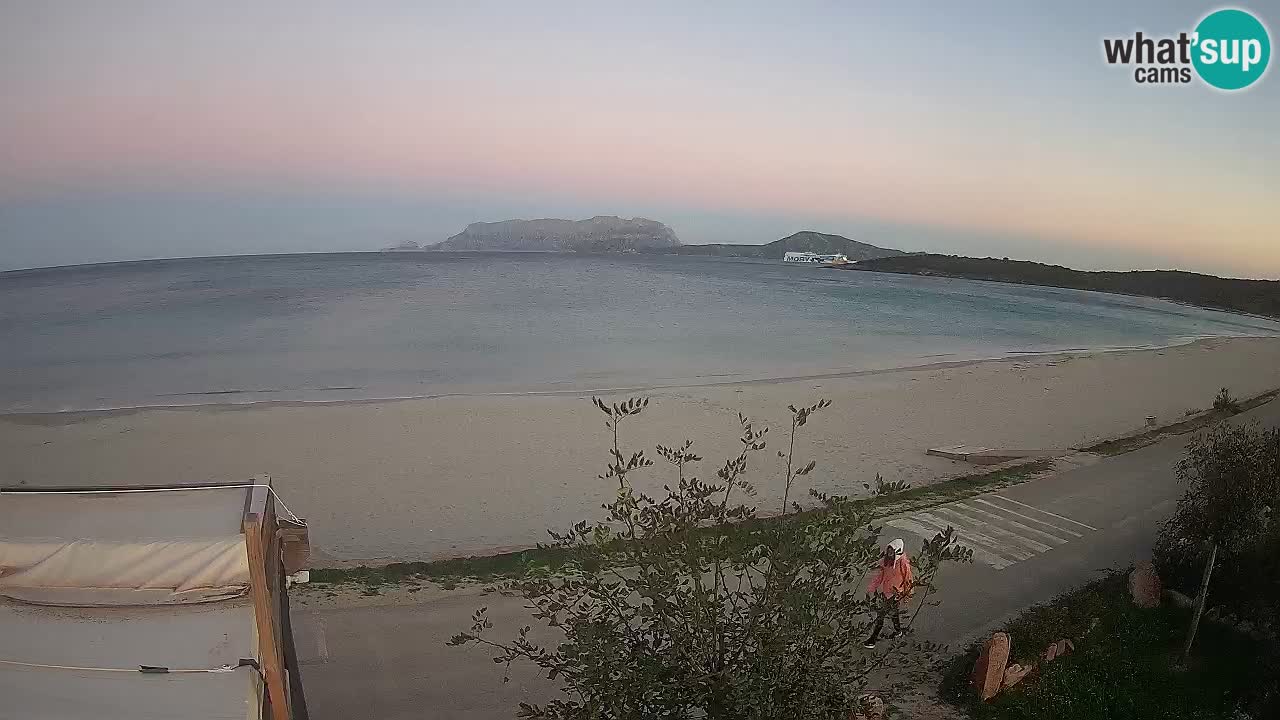 La webcam spiaggia Pittulongu vicino Olbia – Sardegna