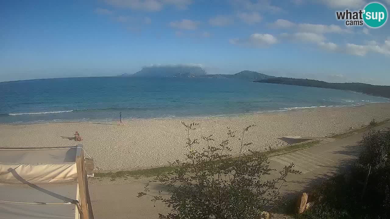 La webcam spiaggia Pittulongu vicino Olbia – Sardegna