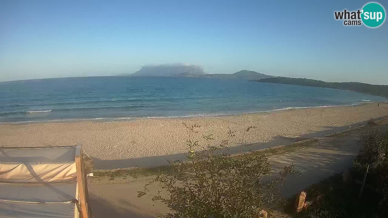 La webcam spiaggia Pittulongu vicino Olbia – Sardegna