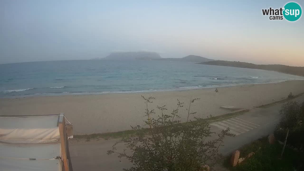 La webcam spiaggia Pittulongu vicino Olbia – Sardegna