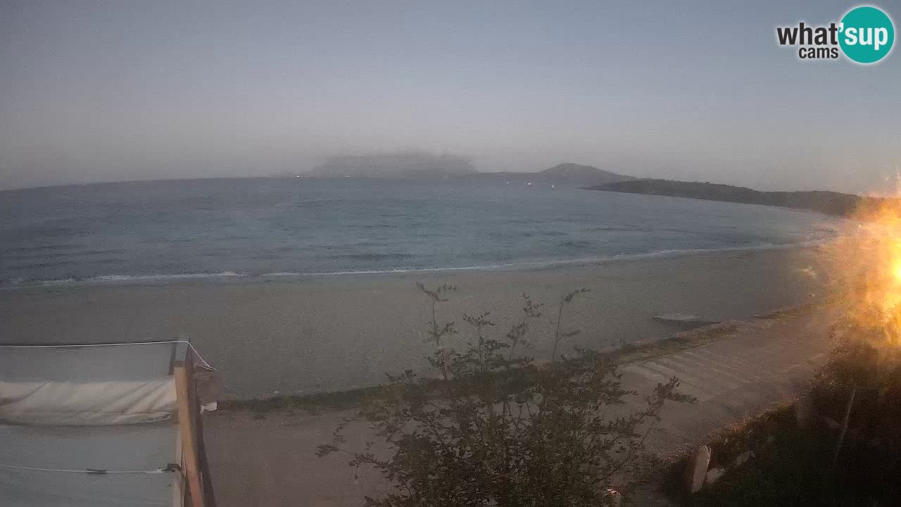 La webcam spiaggia Pittulongu vicino Olbia – Sardegna