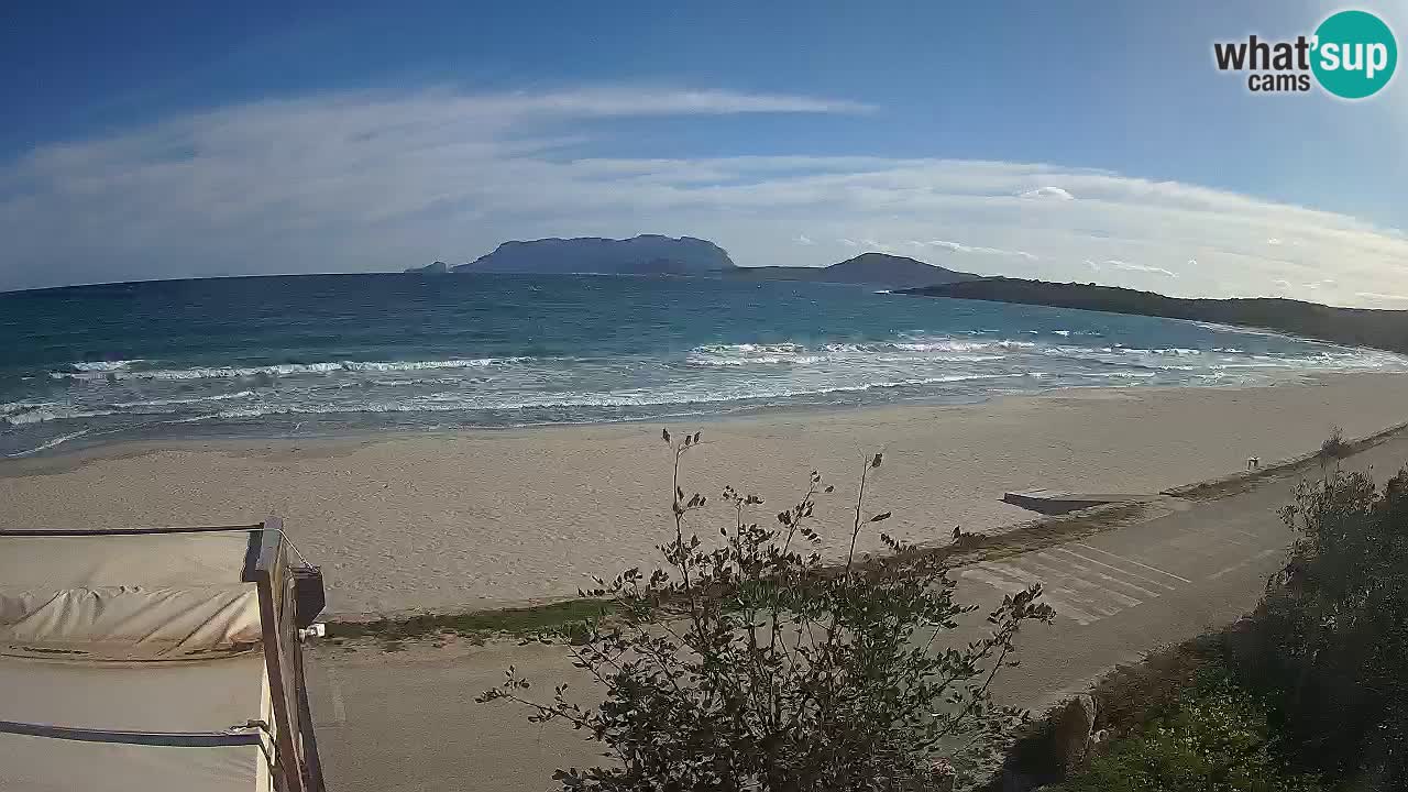 La webcam spiaggia Pittulongu vicino Olbia – Sardegna