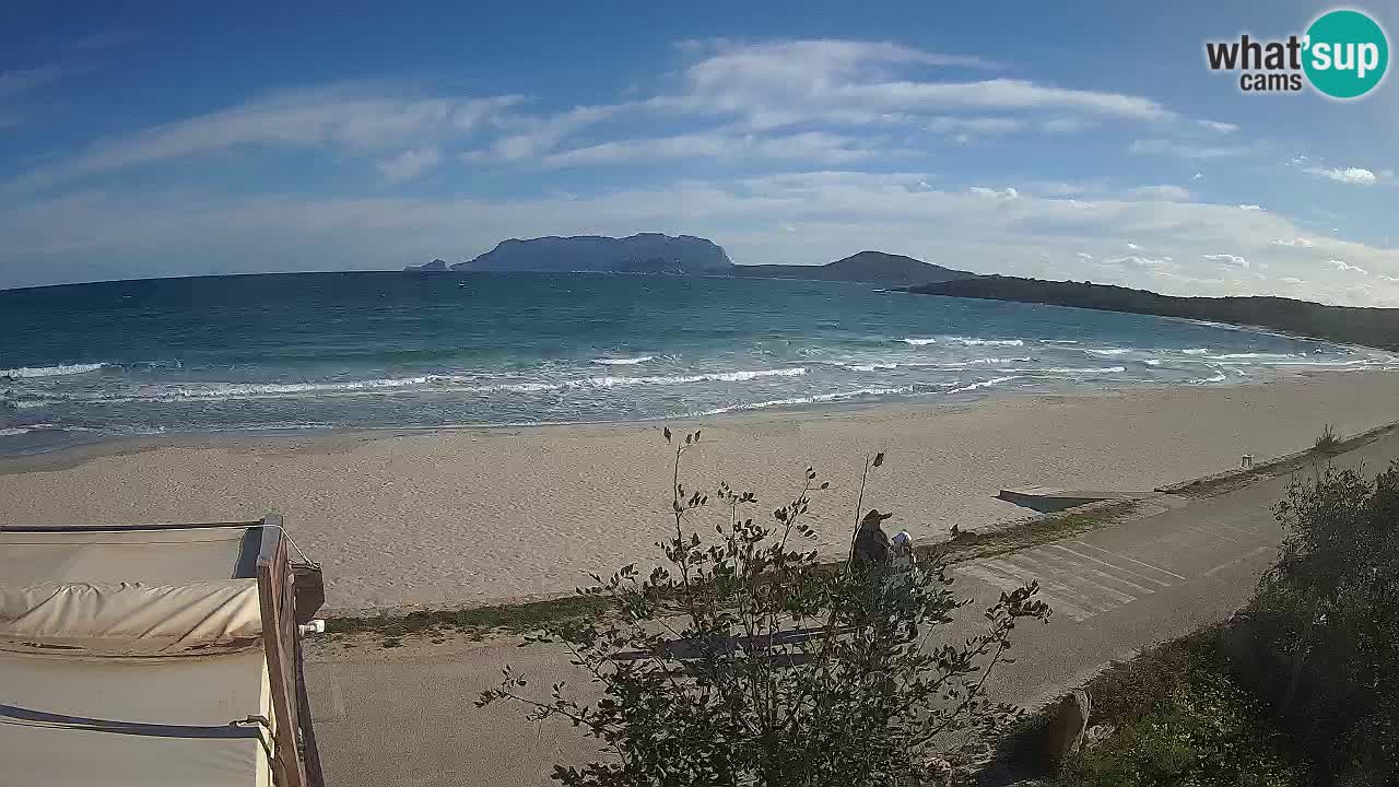 La webcam spiaggia Pittulongu vicino Olbia – Sardegna