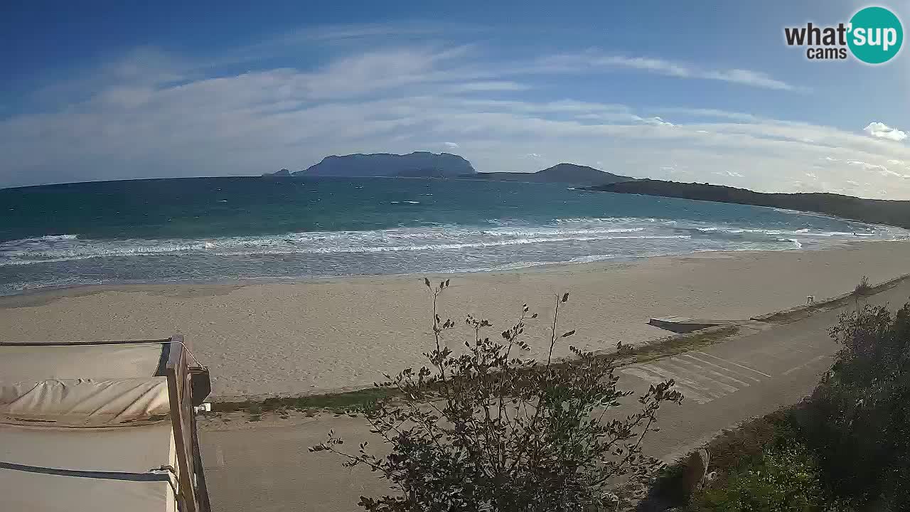 La webcam spiaggia Pittulongu vicino Olbia – Sardegna