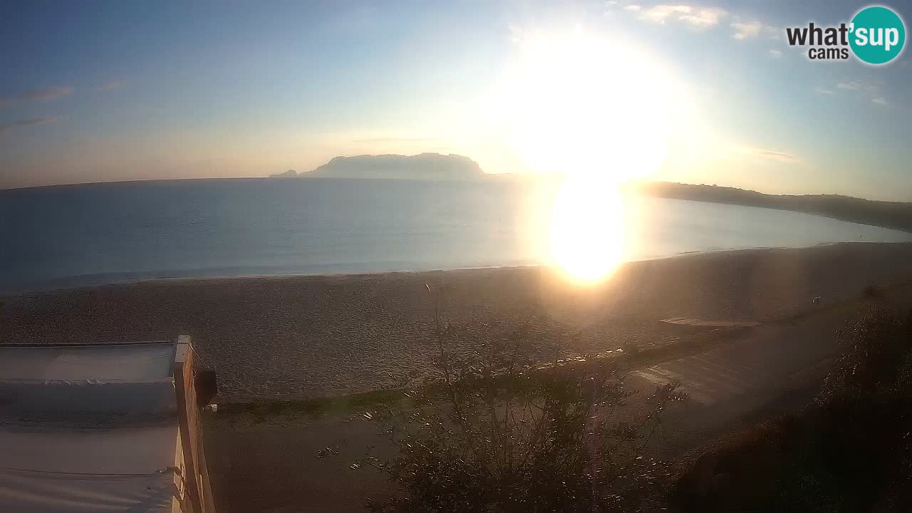 Plaža Pittulongu spletna kamera v živo Olbia – Sardinija – Italija