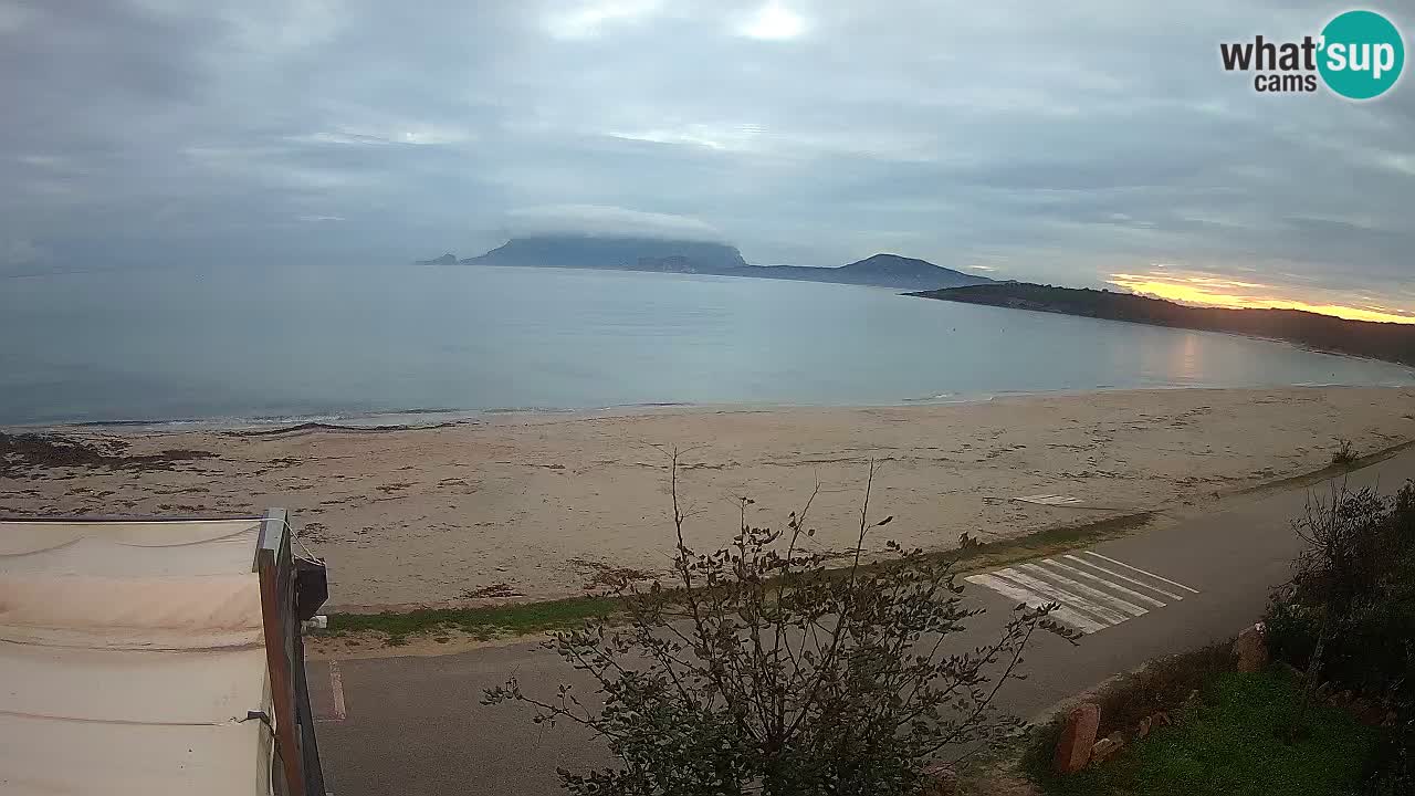 La webcam spiaggia Pittulongu vicino Olbia – Sardegna