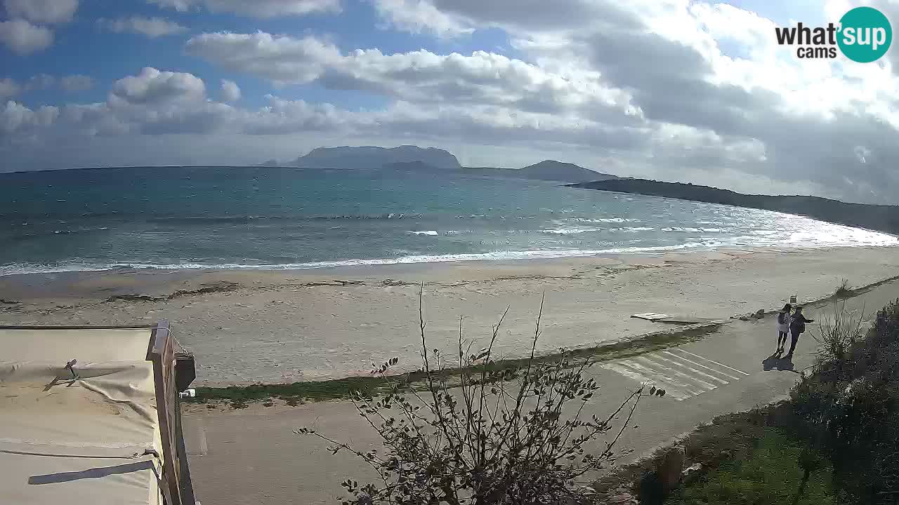 La webcam spiaggia Pittulongu vicino Olbia – Sardegna