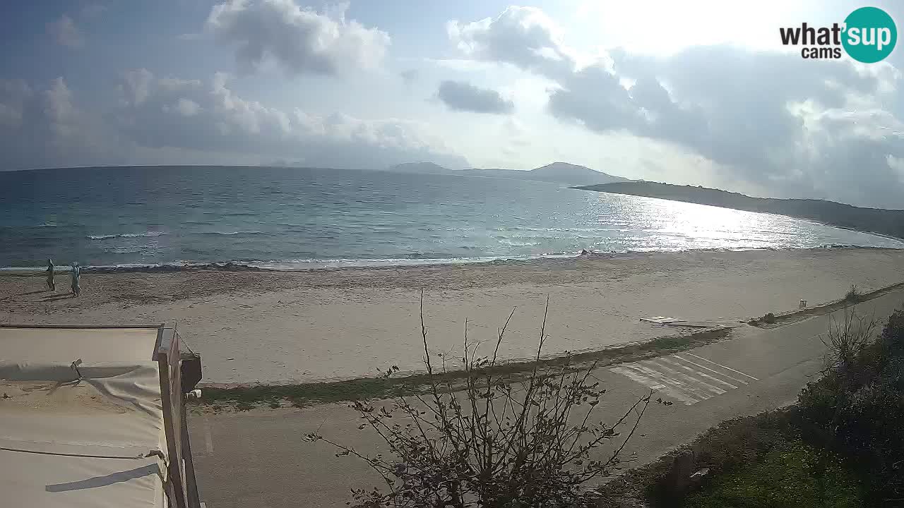 La webcam spiaggia Pittulongu vicino Olbia – Sardegna