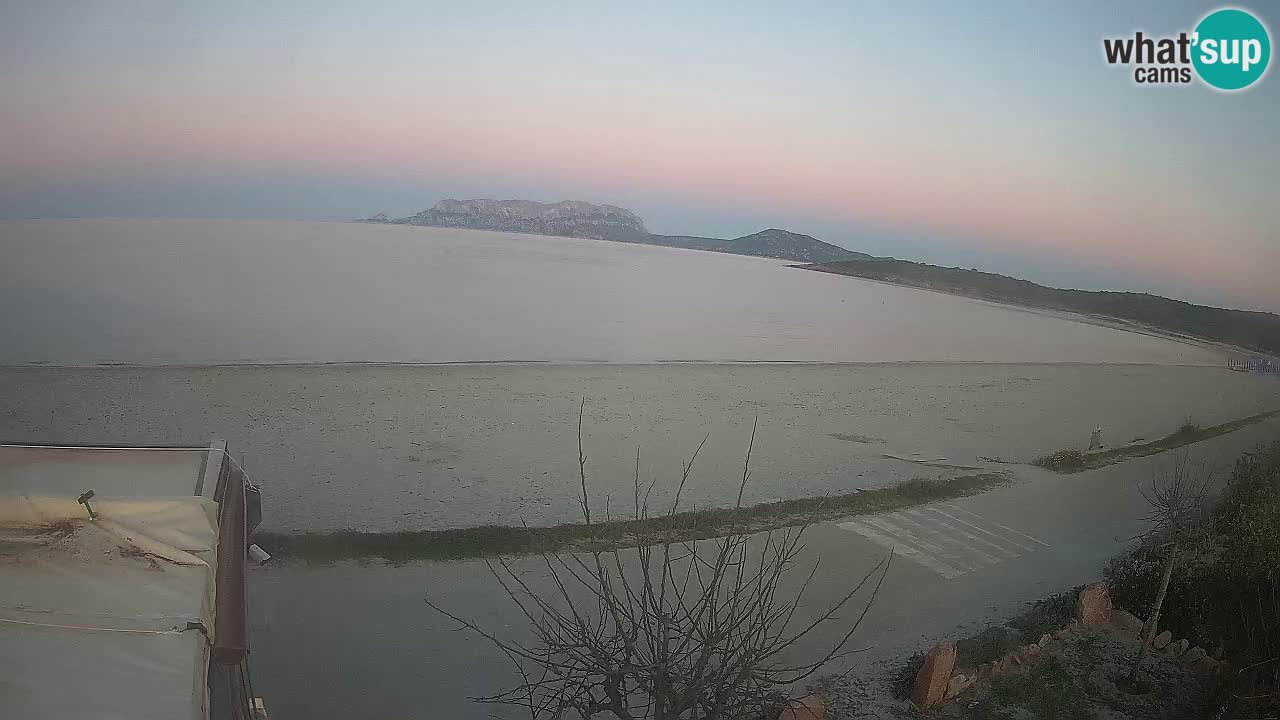 La webcam spiaggia Pittulongu vicino Olbia – Sardegna