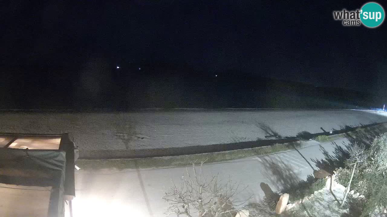La webcam spiaggia Pittulongu vicino Olbia – Sardegna