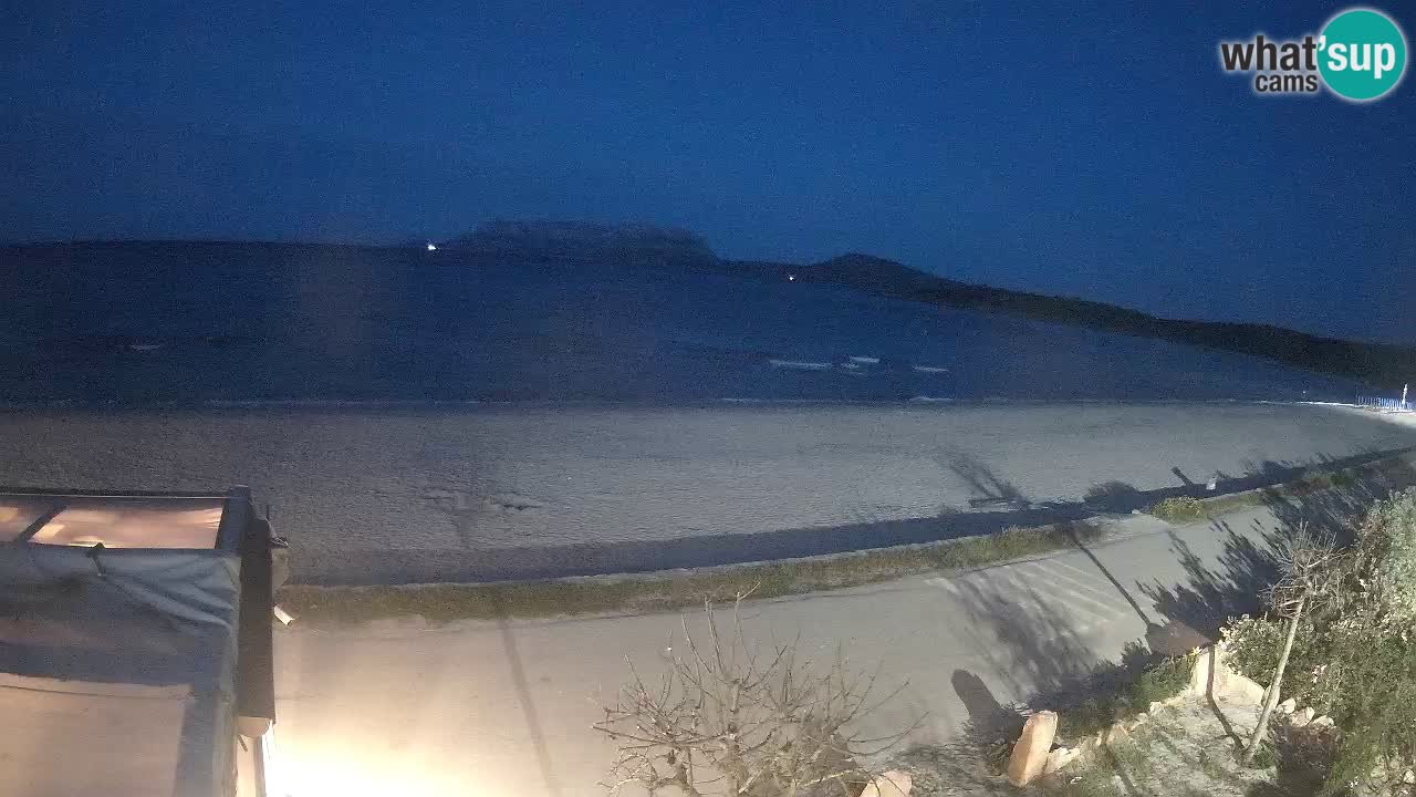 La webcam spiaggia Pittulongu vicino Olbia – Sardegna