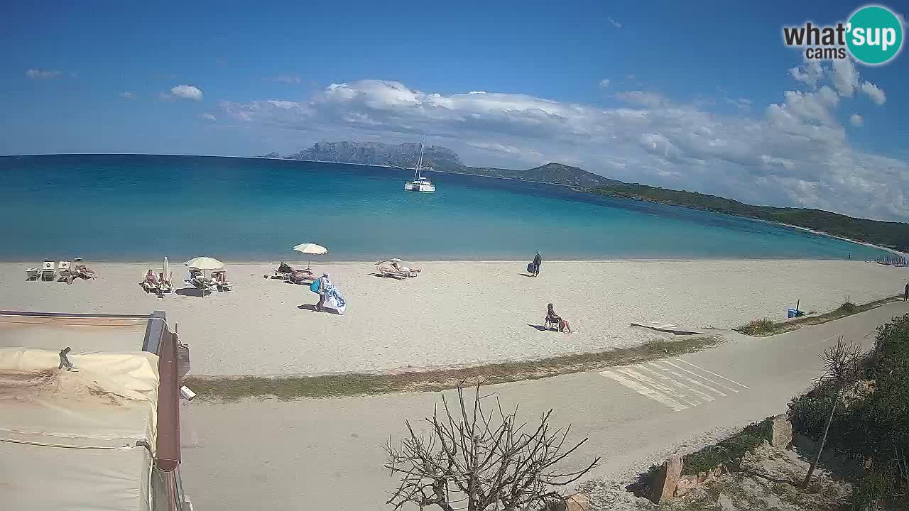 La webcam spiaggia Pittulongu vicino Olbia – Sardegna