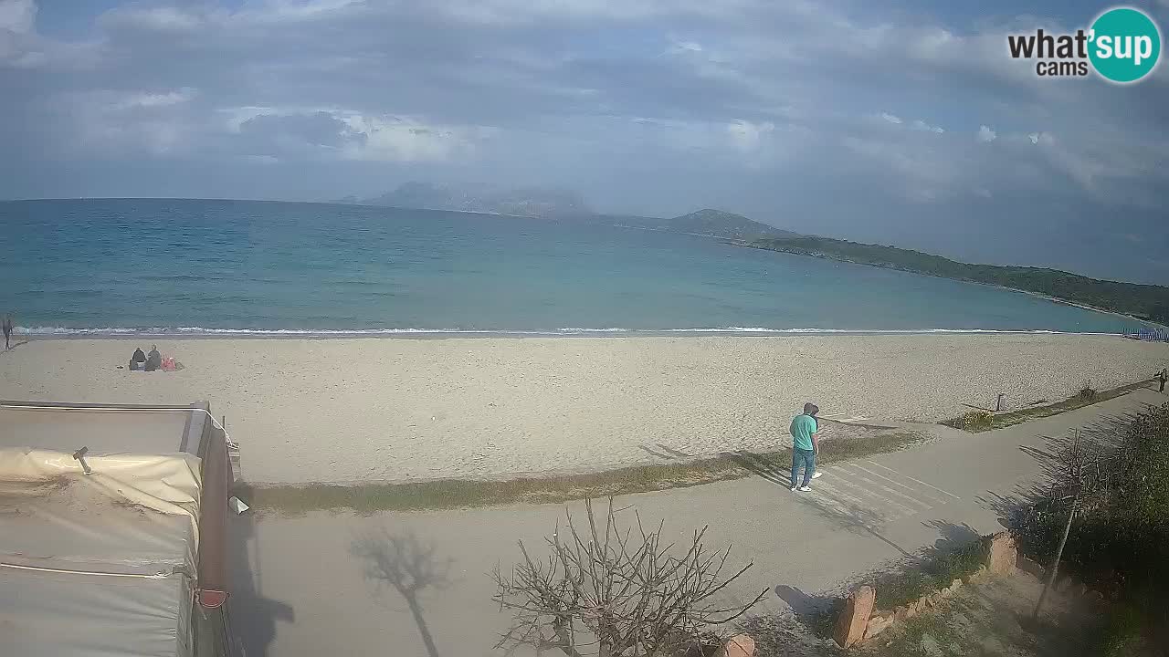 La webcam spiaggia Pittulongu vicino Olbia – Sardegna